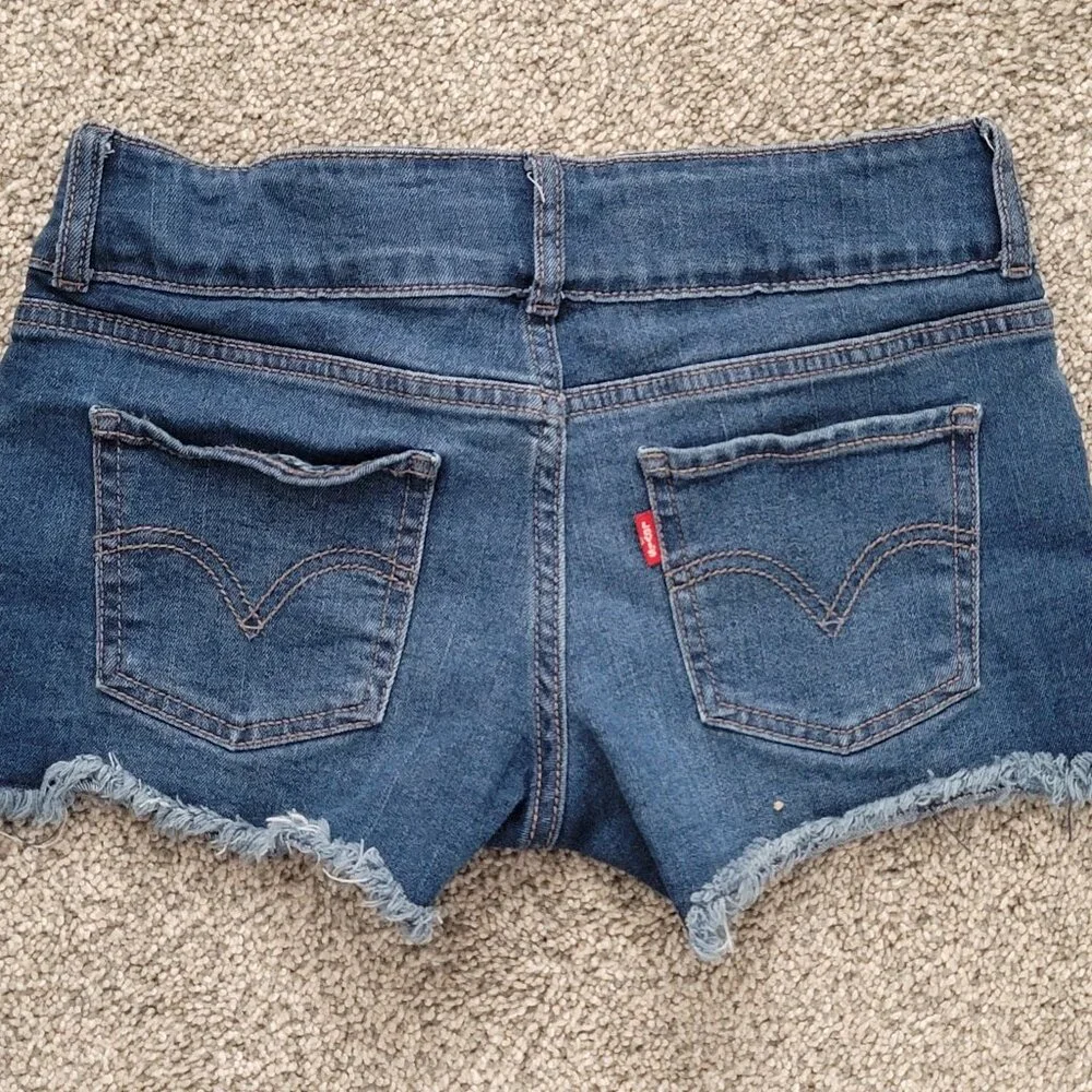 Levi's Girls Blue Jean Shorts  Size 14  - Adjustable waist